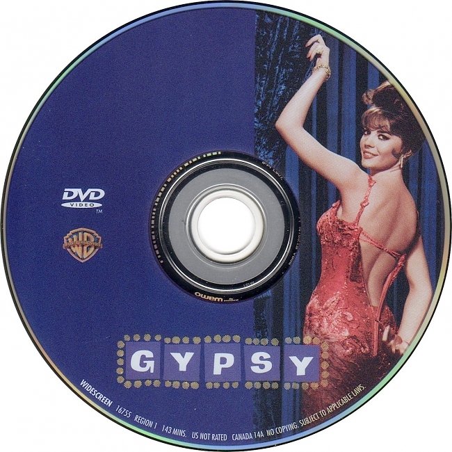 dvd cover Gypsy 1962 R1 Disc Dvd Cover