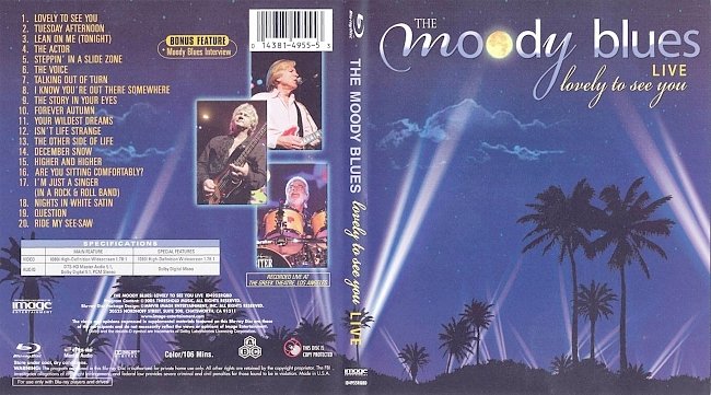 dvd cover The Moody Blues - Lovely To See You Live 2005 Dvd Cover