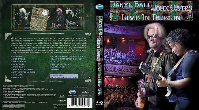 dvd cover Daryl Hall & John Oates - Live In Dublin 2015 Dvd Cover