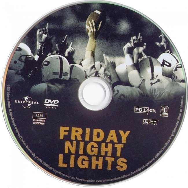 dvd cover Friday Night Lights 2004 R1 Disc Dvd Cover