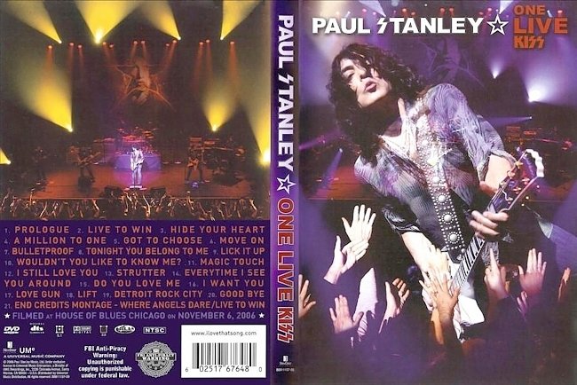 dvd cover Paul Stanley - One Live Kiss 2008 Dvd Cover