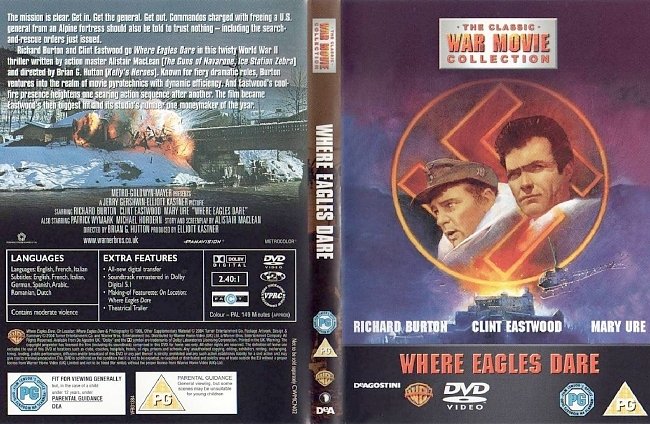 dvd cover Where Eagles Dare 1968 Dvd Cover