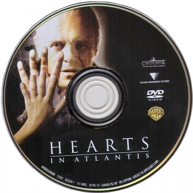 dvd cover Hearts In Atlantis 2001 R1 Disc Dvd Cover