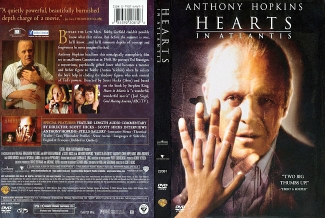 dvd cover Hearts In Atlantis 2001 Dvd Cover