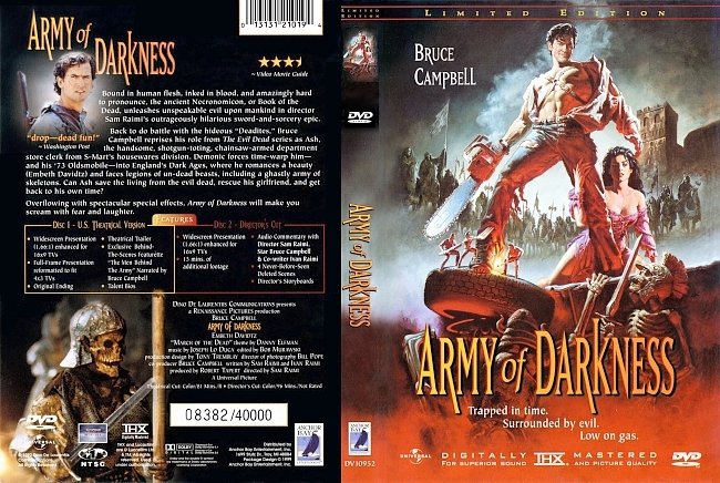 dvd cover Army Of Darkness - Limited Edition 1992 Dvd Cover