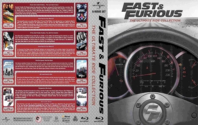 dvd cover Fast And Furious The Ultimate Ride Collection 2017 Dvd Cover