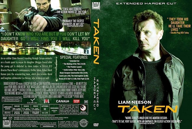 dvd cover Taken - Extended Cut 2008 Dvd Cover