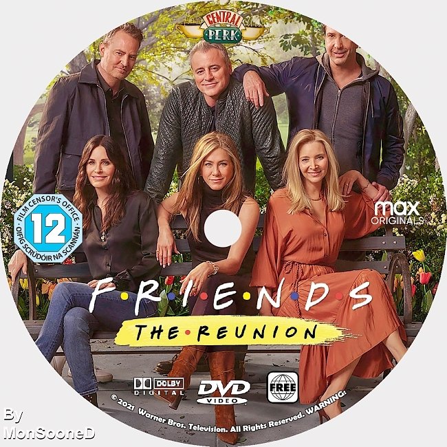 dvd cover Friends The Reunion 2021 Dvd Disc Dvd Cover