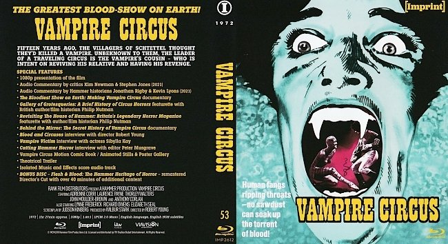 dvd cover Vampire Circus 1972 Dvd Cover