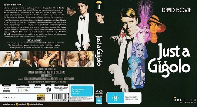 dvd cover Just A Gigolo 1978 Dvd Cover