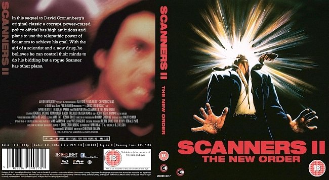 dvd cover Scanners II: The New Order 1991 Dvd Cover
