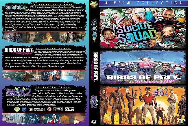 dvd cover Suicide Squad Collection 2021 Dvd Cover