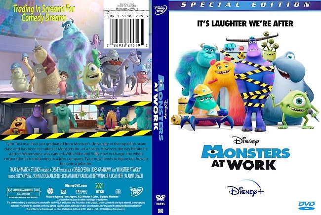 dvd cover Monsters At Work 2021 Dvd Cover