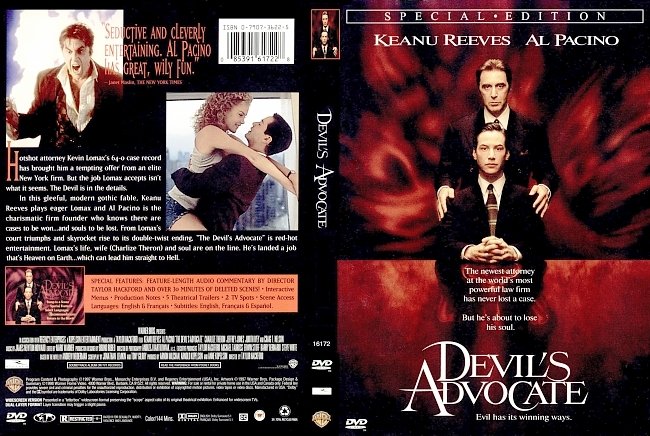 dvd cover Devils Advocate - Special Edition 1997 Dvd Cover