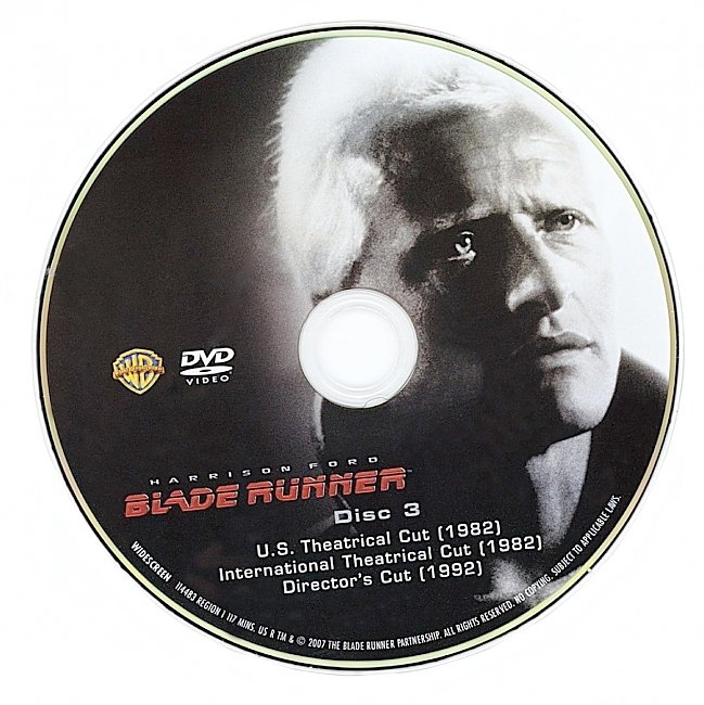 Blade Runner 1982 R1 Disc 3 Dvd Cover 