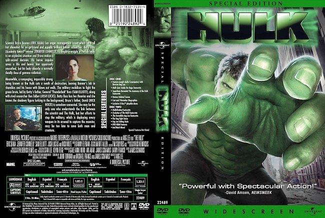 dvd cover Hulk 2003 Dvd Cover