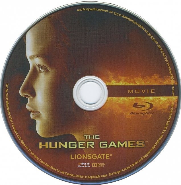 dvd cover The Hunger Games 2012 R1 Disc 1 Dvd Cover