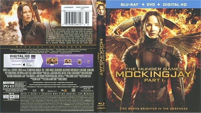 dvd cover The Hunger Games : Mockingjay Part 1 2014 Dvd Cover