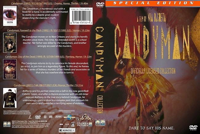 dvd cover Candyman Collection 2021 Dvd Cover