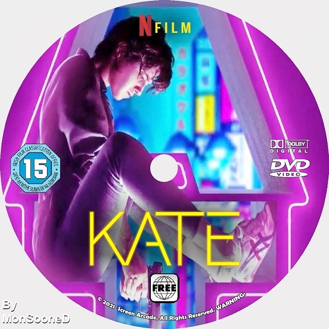 dvd cover Kate 2021 Dvd Disc Dvd Cover