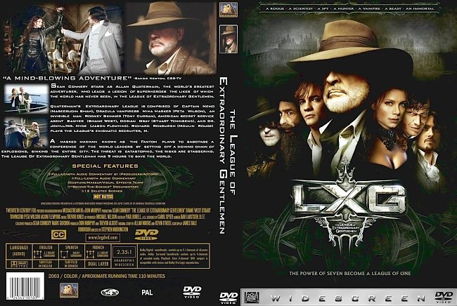 dvd cover The League Of Extraordinary Gentlemen 2003 Dvd Cover