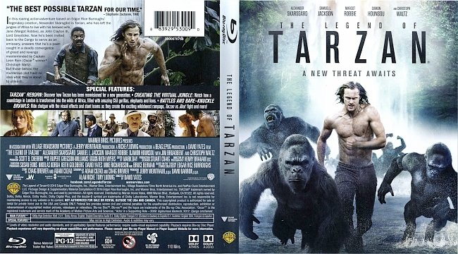 dvd cover The Legend Of Tarzan 2016 Dvd Cover