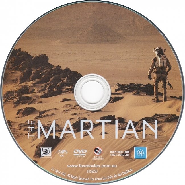 dvd cover The Martian 2015 Disc Label Dvd Cover