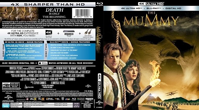 dvd cover The Mummy 4K 1999 Dvd Cover