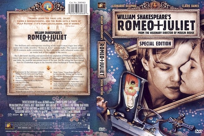 dvd cover William Shakespeare's Romeo + Juliet 1996 Special Edition R1 Dvd Cover