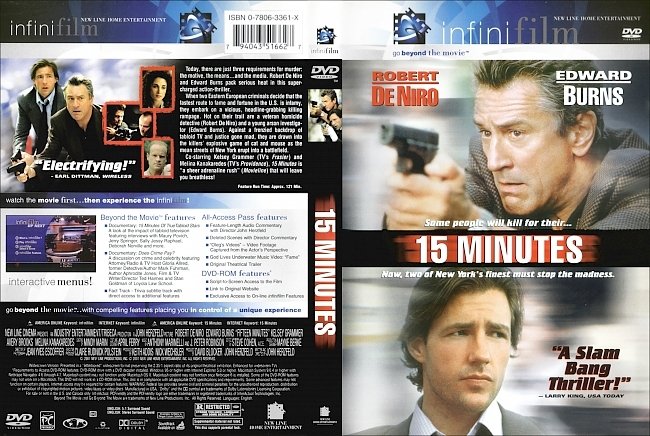 dvd cover 15 Minutes 2001 Dvd Cover