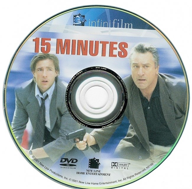 dvd cover 15 Minutes 2001 R1 Disc Dvd Cover