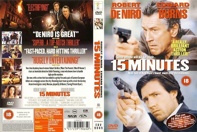 dvd cover 15 Minutes 2001 Dvd Cover
