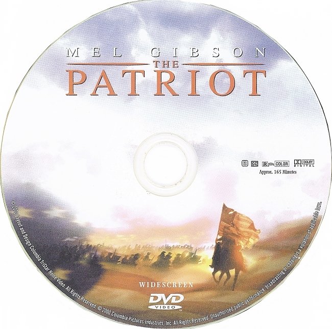 dvd cover The Patriot 2000 R1 Disc Dvd Cover
