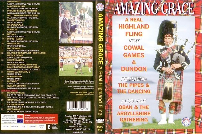 dvd cover V.A. - Amazing Grace - A Real Highland Fling 2005 Dvd Cover