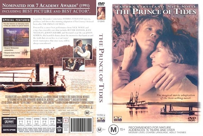dvd cover The Prince Of Tides 1991 Dvd Cover