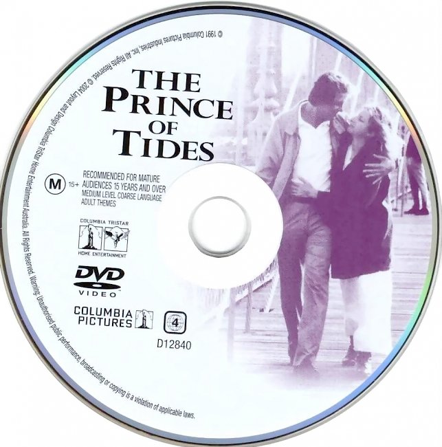 dvd cover The Prince Of Tides 1991 Disc Label Dvd Cover