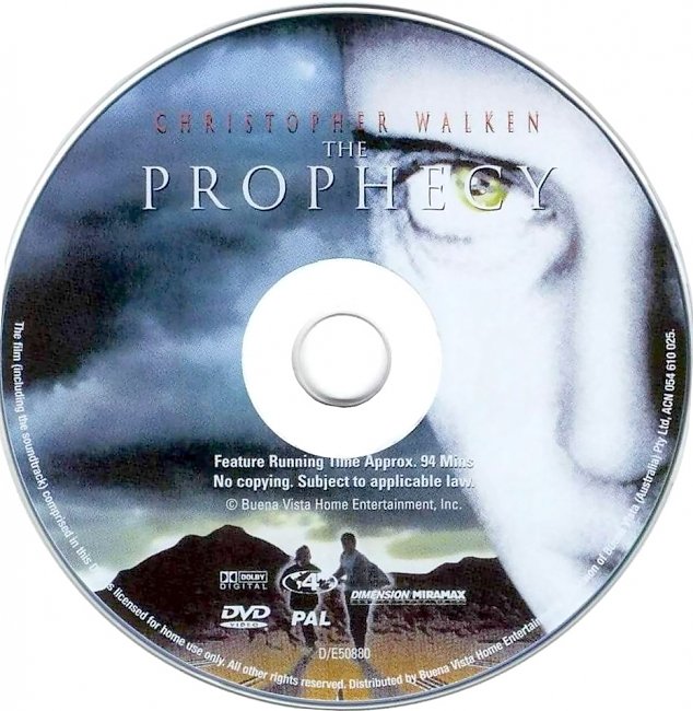 dvd cover The Prophecy 1995 Disc Label Dvd Cover
