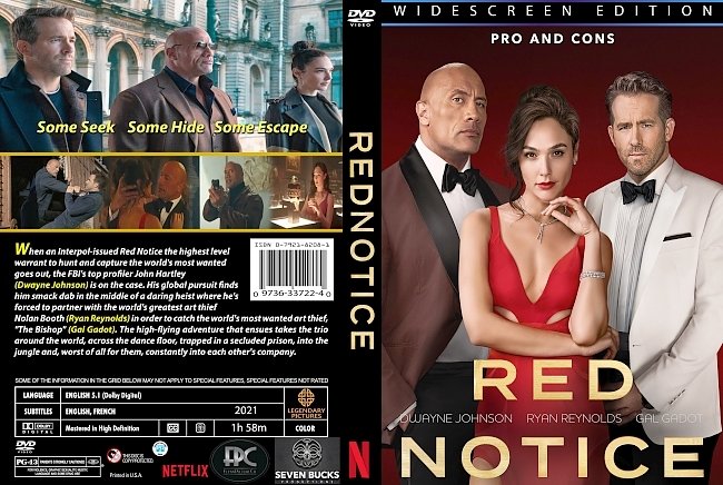 dvd cover Red Notice 2021 Dvd Cover