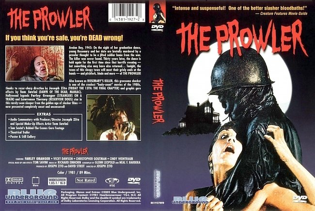 dvd cover The Prowler 1981 Dvd Cover