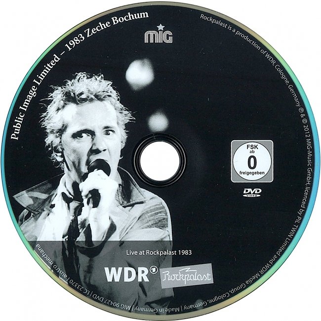 dvd cover Public Image Limited - Live At Rockpalast 1983 2012 Dvd Cover