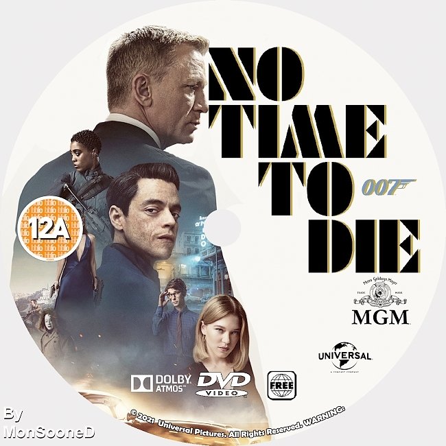 No Time To Die 2021 Dvd Disc Dvd Cover 