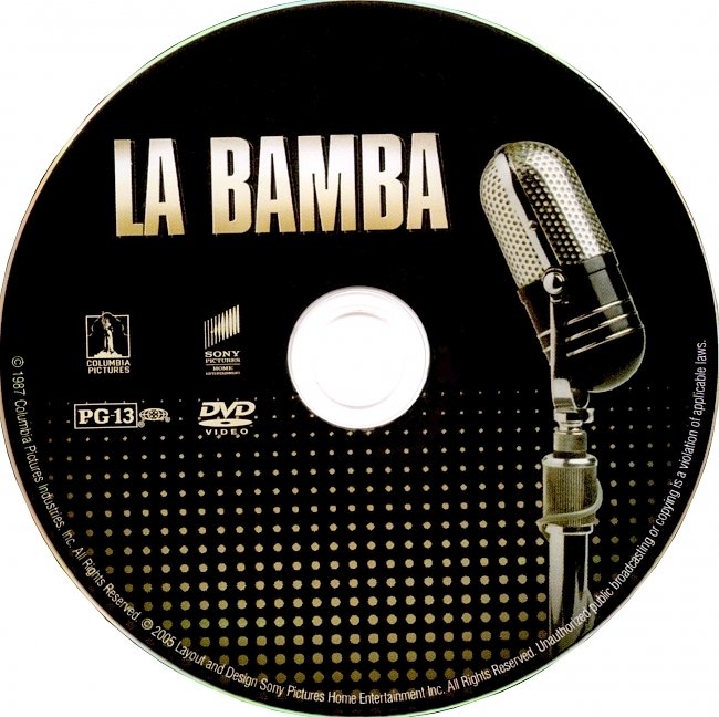 dvd cover La Bamba 1987 R1 Disc Dvd Cover