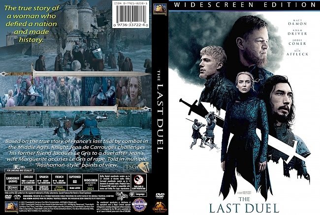 dvd cover The Last Duel 2021 Dvd Cover