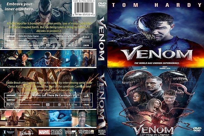 dvd cover Venom Double Feature 2021 Dvd Cover