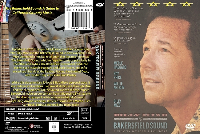 dvd cover Billy Mize & The Bakersfield Sound 2014 Dvd Cover