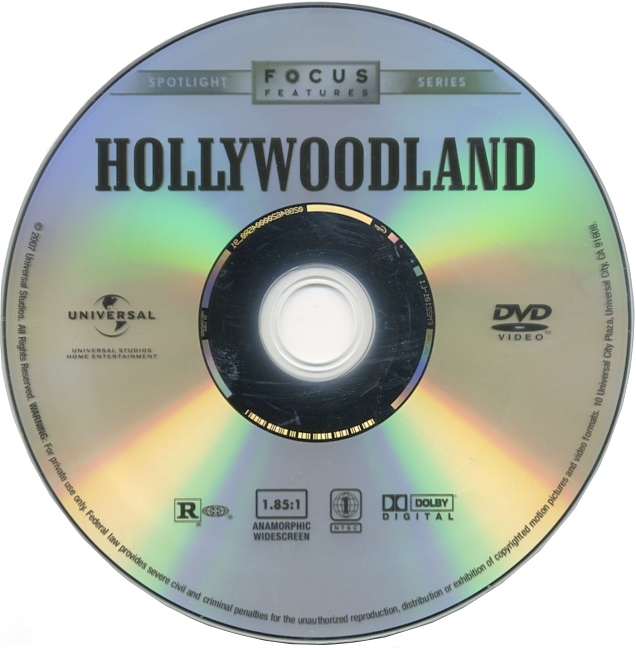 dvd cover Hollywoodland 2006 R1 Disc Dvd Cover