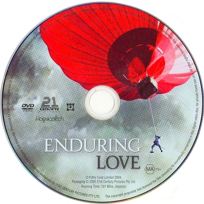 dvd cover Enduring Love 2004 Disc Label Dvd Cover