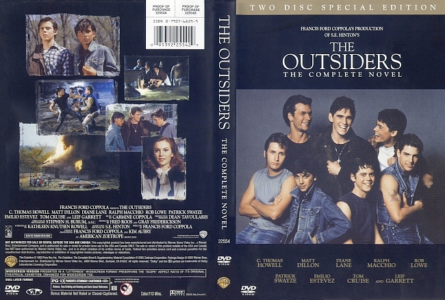 dvd cover The Outsiders 1983 Dvd Cover