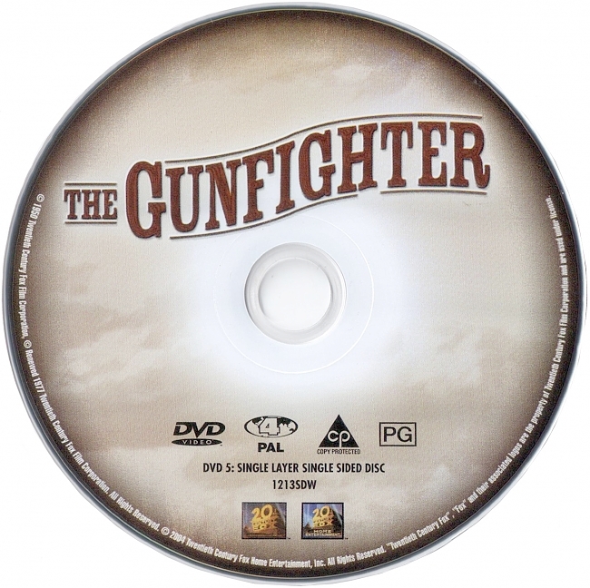 The Gunfighter 1950 Disc Label Dvd Cover 
