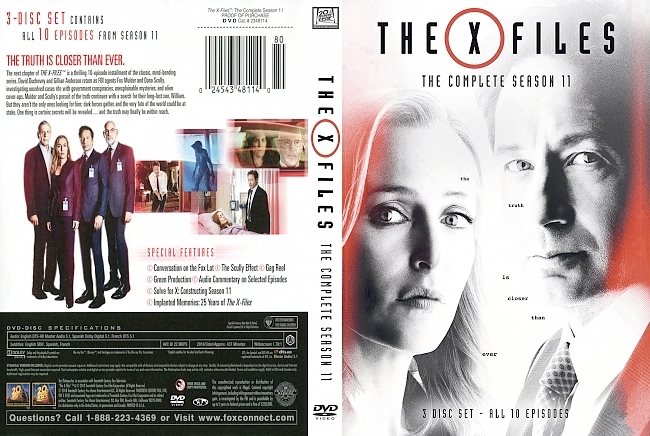 The X-Files – Season 11 2018 Dvd Cover 